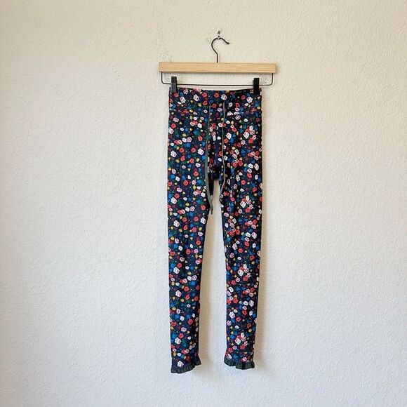 THE UPSIDE Royal Garden Midi Pant in Navy Multi Floral Print - Picture 1 of 13